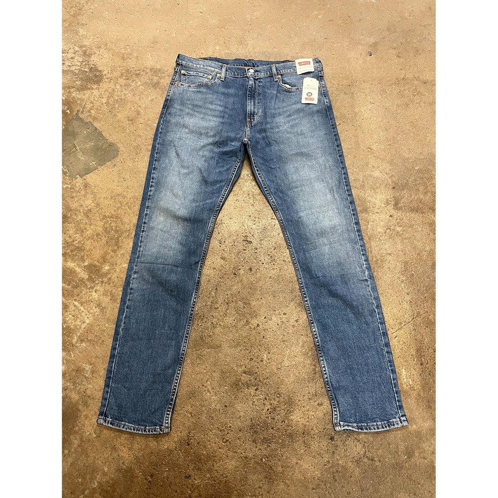 Levi's 512 Slim Taper Fit Jeans Mens 38x34 Blue Denim Cotton Stretch High Rise